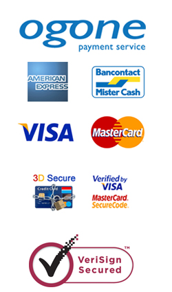 Betaalopties via Secure Ogone Payments | VISA - Mastercard - American Express - Bancontact - Mister Cash